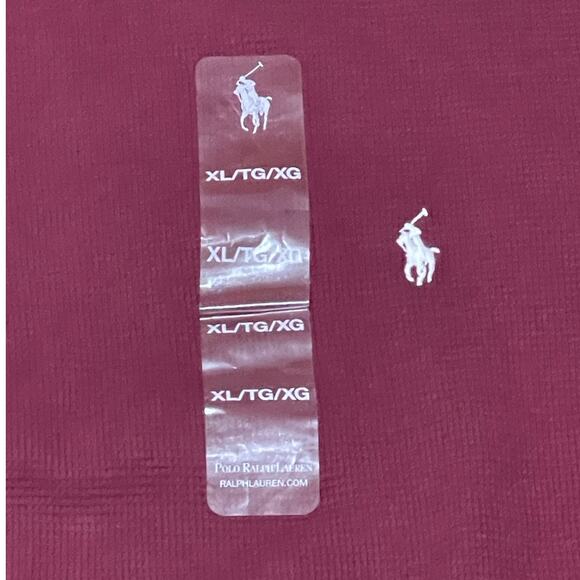 Polo Ralph Lauren NEW Shirt XL Maroon Sleepwear Long Sleeve Pull Ov Waffle Knit - Picture 5 of 7